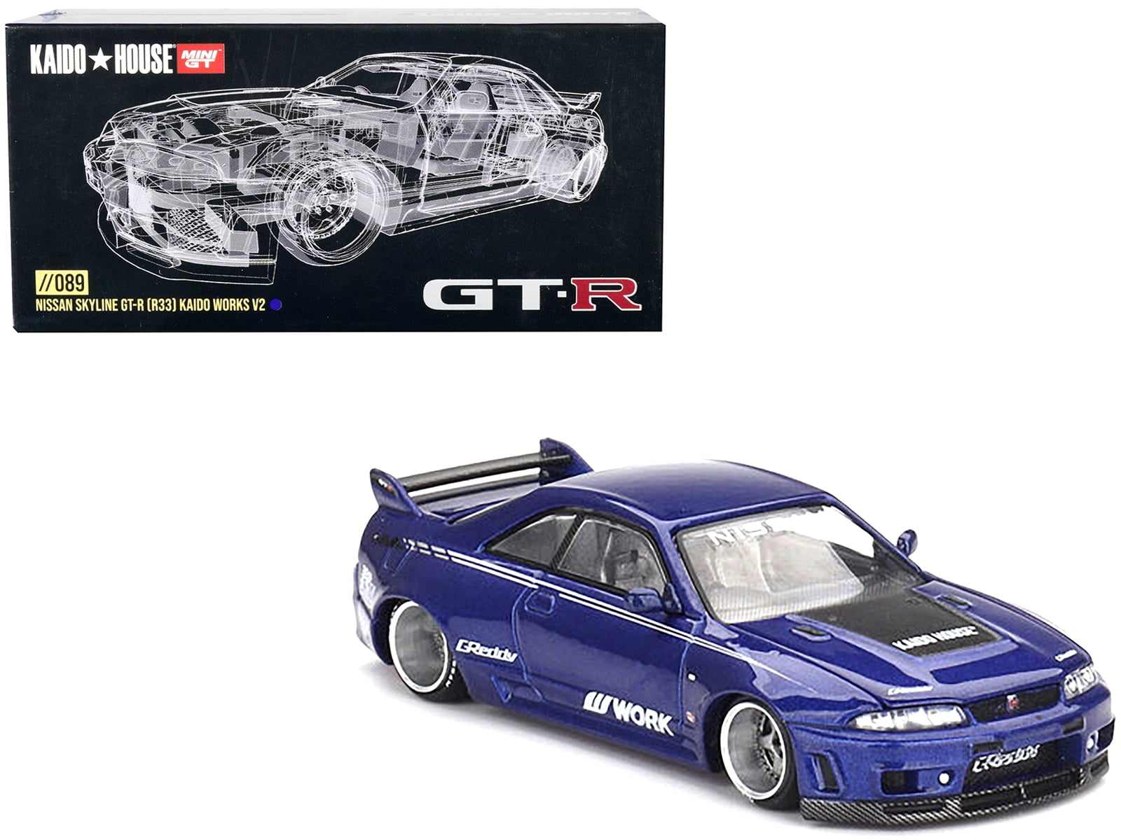 Mini GT Kaido House Nissan Skyline GT-R (R33) Kaido Works V2 Mini GT Kaido House Nissan Skyline GT-R (R33) Kaido Works V2