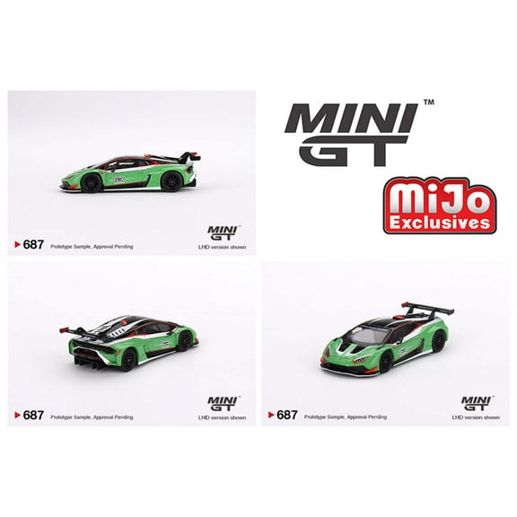 Lamborghini Huracan GT3 EVO2 "Presentation" Version Green Limited Edition to 4800 pieces Worldwide 1/64 Diecast Model Car by Mini GT