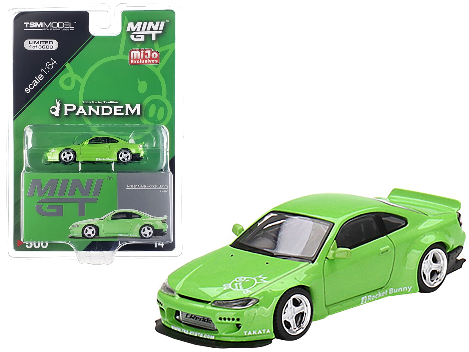 Mini GT Nissan Silvia Pandem S15 - Green - Walmart.com