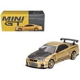thumbnail image 1 of Mini GT Nissan Skyline GT-R R34 Top Secret – Gold, 1 of 4
