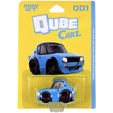 Mini GT Qube Carz Nissan Skyline Kenmeri Liberty Walk Baby Blue