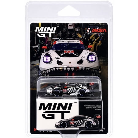 Mini GT Skeleton Rexy Porsche 911 GT3 R #77 AO Racing 2025 IMSA Petit Le Mans