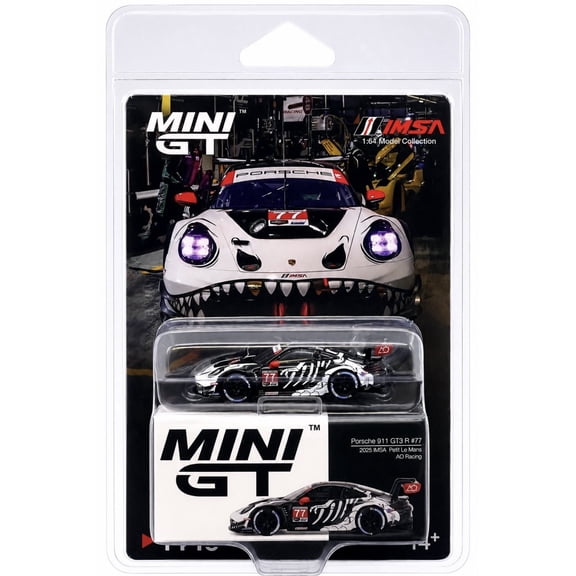 Mini GT Skeleton Rexy Porsche 911 GT3 R #77 AO Racing 2025 IMSA Petit Le Mans