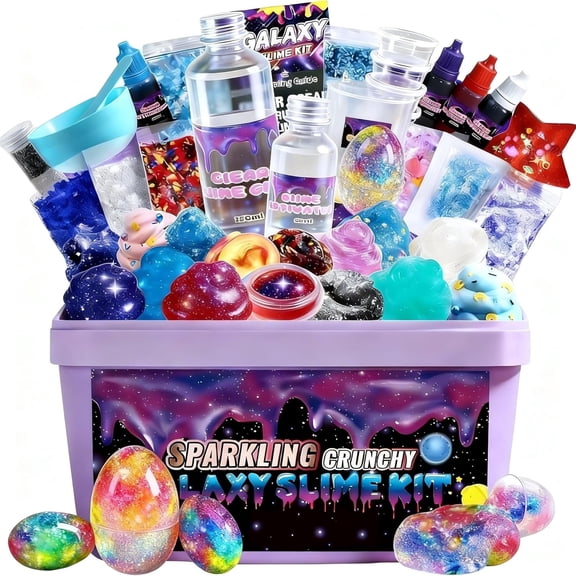 Mini Galaxy Slime Kit for Kids Ages 612, DIY Space Slime Set, Fun Cosmic Craft for Creative Play, for Boys & Girls