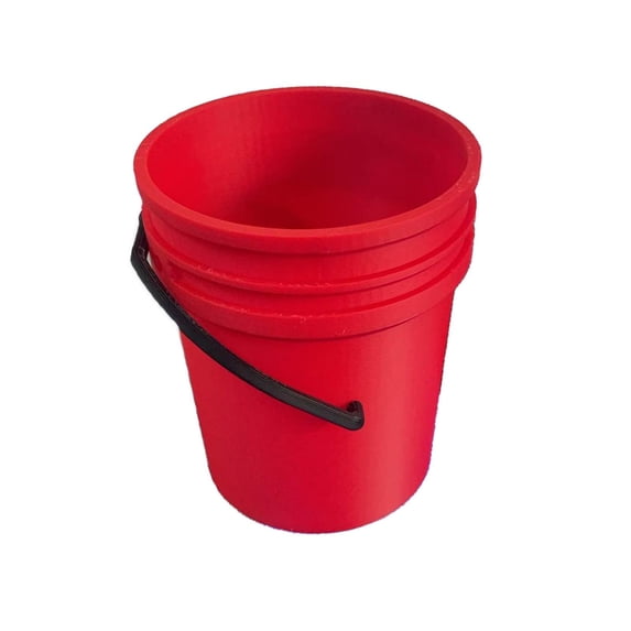 Mini Gallon Bucket 3D Printed Figurine, Red Novelty Gift For Home Desk Decor, 1 Pack Small Decorative Collectible*