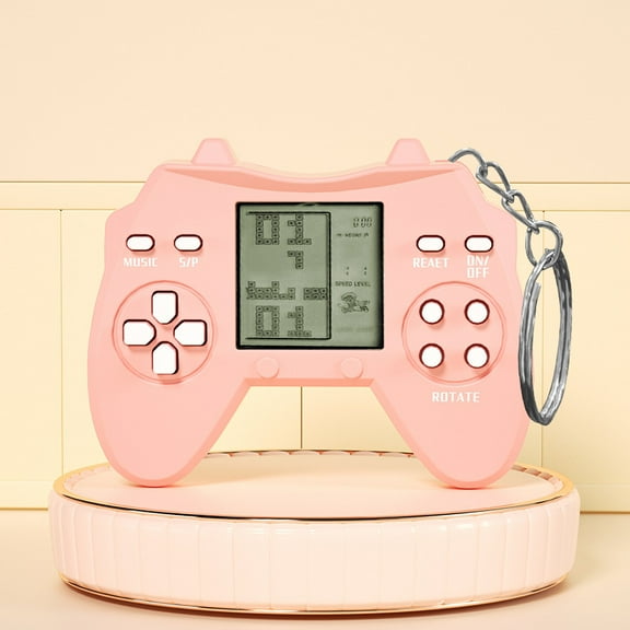 Mini Game Console Retro Nostalgic Tetris Snake Game Console Keychain Gift Hot Sale