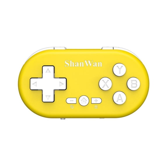 Mini Game Controller - Compact Design, Multi-Platform Wireless, Cross Key to Joystick, 180mAh Battery, Yellow/Red/Green/Purple/Orange - 72*40*14mm, 24g