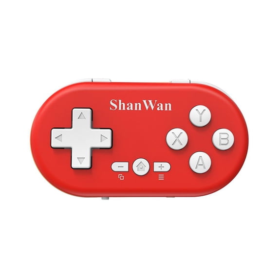 Mini Game Controller - Compact Design, Multi-Platform Wireless, Cross Key & Joystick, 180mAh Battery, Yellow/Red/Green/Purple/Orange