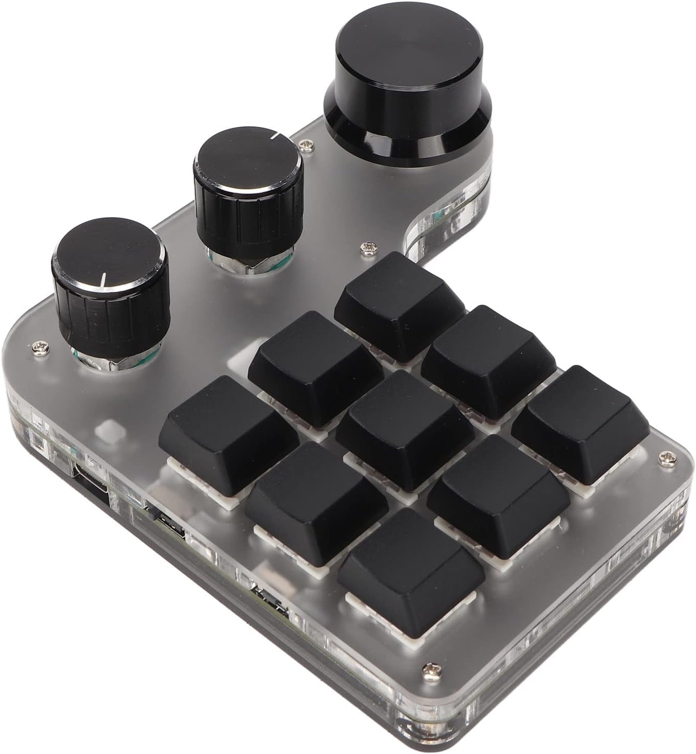 Mini Gaming Keyboard, 9 Keys 1200mAh 3 Buttons Replaceable Switch RGB ...