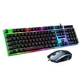 thumbnail image 1 of Mini Gaming Keyboard and Mouse Combo, Lightweight, Ultra-Compact Keys RGB Backlit, 1000 DPI Honeycomb Optical Mouse, Wired Gaming Set for PC Gamer, 1 of 9