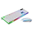 thumbnail image 1 of Mini Gaming Keyboard and Mouse Combo, Lightweight, Ultra-Compact Keys RGB Backlit, 1000 DPI Honeycomb Optical Mouse, Wired Gaming Set for PC Gamer, 1 of 9