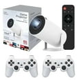 thumbnail image 1 of Mini Gaming Projector,WiFi6 Bluetooth Portable Projector Support 4K Full HD 1080P/Auto Correction/180 Degree Flip Smart Home Theater Projector/Gaming Playing, 1 of 10