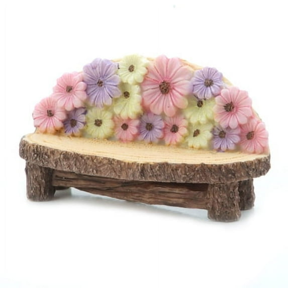 Mini Garden Bench 1.75X2.5X4.4In Resin