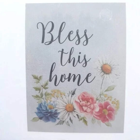 Mini Garden Flag 12.5x18  Bless This Home Floral