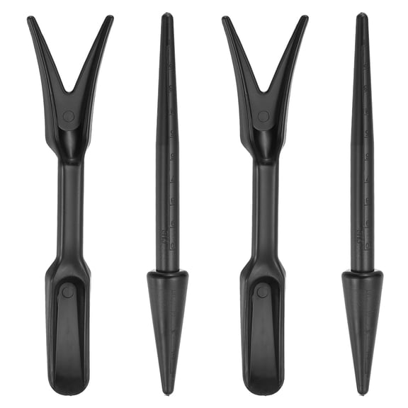 Mini Garden Hand Succulent Transplanting Tools, 4 Pack Digging Planting Widger Dibber Tools, Black