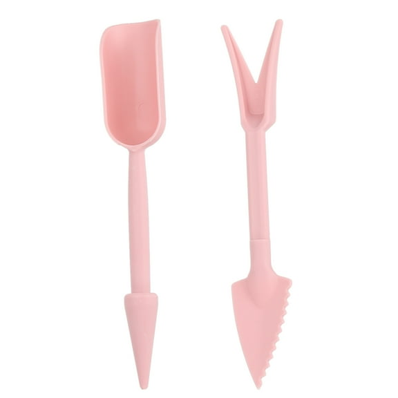 Mini Garden Hand Succulent Transplanting Tools Digging Planting Widger Dibber Tools, Pink, 2 Pack