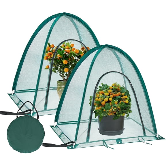 Mini Garden Mesh Netting Pop Up Greenhouse Plant Covers and Animal-Proof Plant Protectors