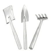 Mini Garden Plant Tool Set Stainless Steel Trowel Shovel Succulent Gardening Hand Tools, 3 Pack