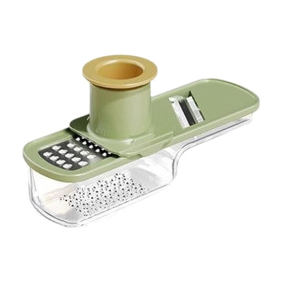 Mini Garlic Slicer & Ginger Grinder - 3-in-1 Vegetable Chopper with Container, Easy Clean Stainless Steel Press for Home Kitchen