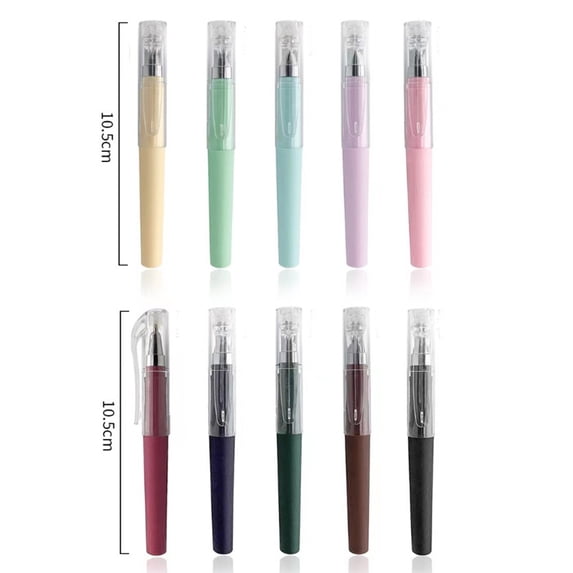 Mini Gel Pens, 10Pcs 0.5mm Pocket Black Ink Pen, Short Small Pen, Coffee