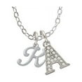 thumbnail image 1 of Mini Gelato Script Initial - K - A - Crystal Initial Sophia Necklace, 18"+1", 1 of 2
