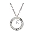thumbnail image 1 of Mini Gelato Script Initial - O - Trust Affirmation Ring Necklace, 1 of 1