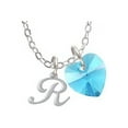 thumbnail image 1 of Mini Gelato Script Initial - R -  - Hot Blue Crystal Heart Sophia Necklace, 18"+1", 1 of 2