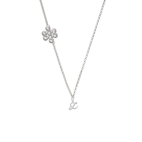 Mini Gelato Script Initial - Z - Delicate Infinity Knot Necklace