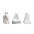thumbnail image 1 of Mini Ghost Figurines Set of 3 - Tiny Resin Halloween Decor for Tables, Fairy Gardens & Cake Toppers - Adorable Spooky Shelf Sitters & Centerpieces, 1 of 9