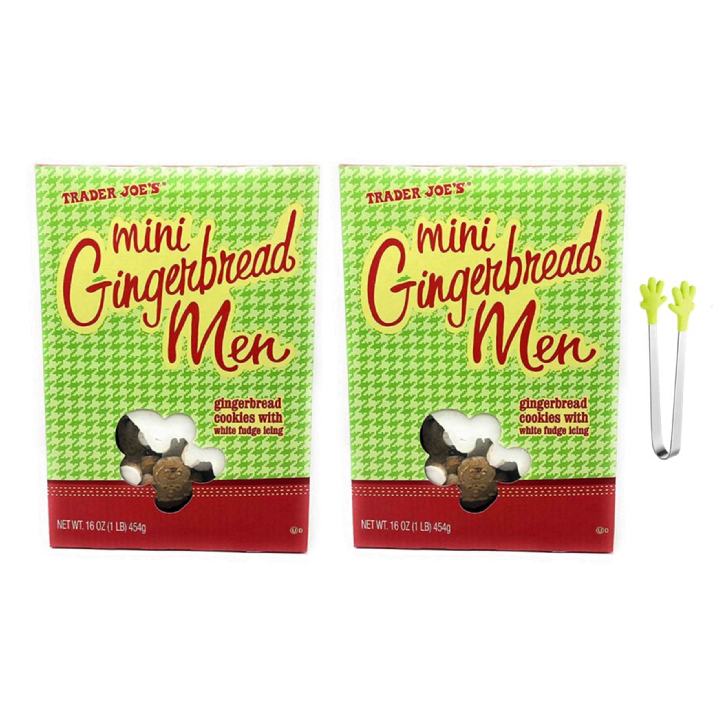 Mini Gingerbread Men Cookies with White Fudge Icing Trader Joe's 16 Oz ...