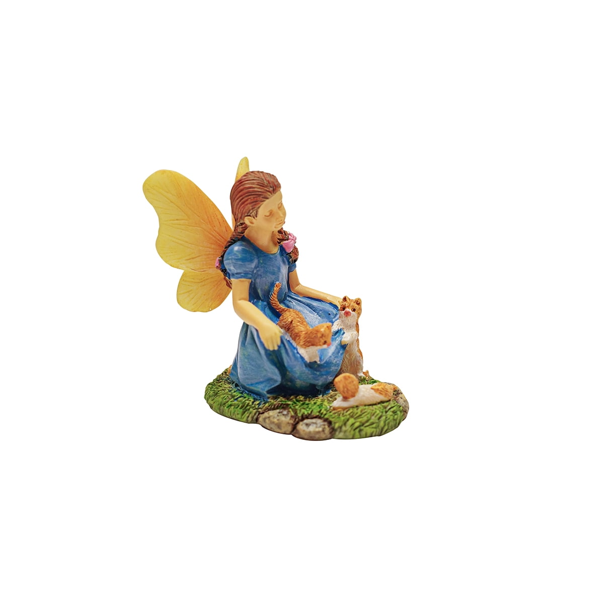 Miniature Girl Mini Kittens Figurine Cat Fairy Garden Dollhouse Accessory Decor Miniature Girl Mini Kittens Figurine Cat Fairy Garden Dollhouse Accessory Decor