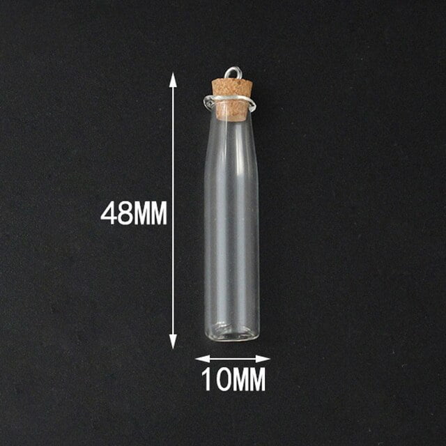 Mini Glass Bottles Flasks With Cork Stoppers Transparent Wishing Gifts
