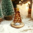 thumbnail image 1 of Mini Glass Christmas Tree Ornaments | Small Winter Figurines for Crafts | Holiday Party & Xmas Decor | 1 Piece Green White Brown or Blue, 1 of 6