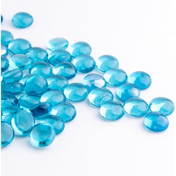 Mini Glass Gems, Mancala Stone Flat Bottom Marble Beads for Home Decor Arts Crafts Vase Fillers