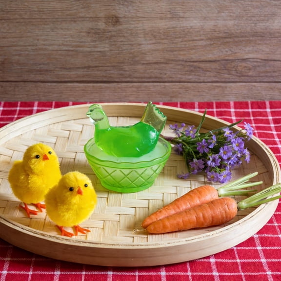 Mini Glass Hens On Nests Easter Gifts,Retro Style Glass Hens On Nests Crafts,Handmade Easter Decor,Home Tabletop Decor,Collectible Farmhouse Gifts