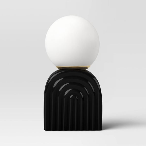 Mini Glass Orb Shade with Ceramic Base Novelty Table Lamp - Room Essentials ™