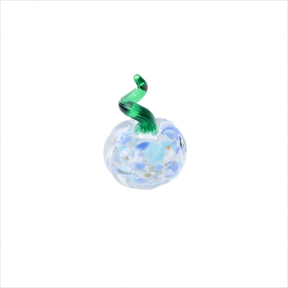 Mini Glass Pumpkin Figurine Small Hand Blown Glass Crystal Pumpkin Decorative Ornament For Halloween Thanksgiving Tabletop Decor, Fall Harvest Table Centerpiece
