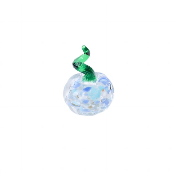 Mini Glass Pumpkin Figurine Small Hand Blown Glass Crystal Pumpkin Decorative Ornament For Halloween Thanksgiving Tabletop Decor, Fall Harvest Table Centerpiece New