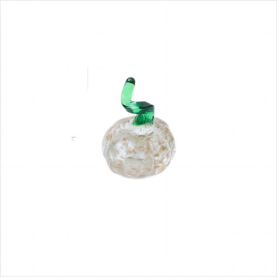 Mini Glass Pumpkin Figurine Small Hand Blown Glass Crystal Pumpkin Decorative Ornament For Halloween Thanksgiving Tabletop Decor, Fall Harvest Table Centerpiece