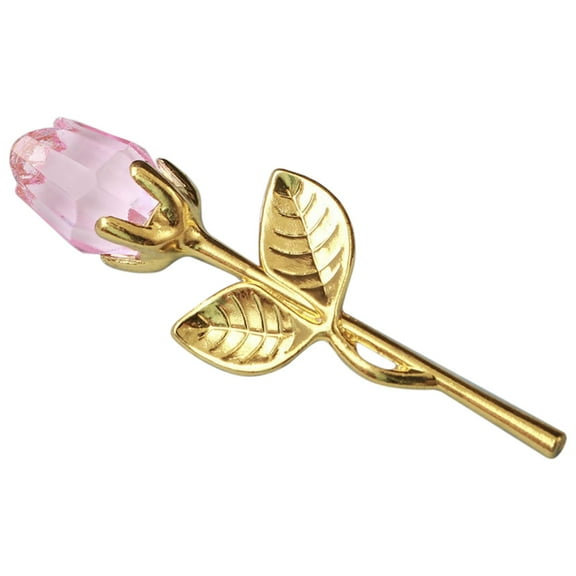 Mini Glass Rose Flower with Box, Romantic Rose Gift for Wedding Souvenirs Anniversary Birthday New Year, Ideas for Mom Wife Sister Girlfriends Grandma (Gold- Red) Home Decor