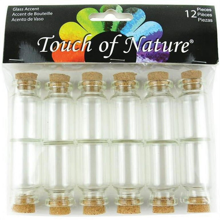 ELYSAID 5pcs of 50 ml Small Glass vials with Cork Tops Tiny