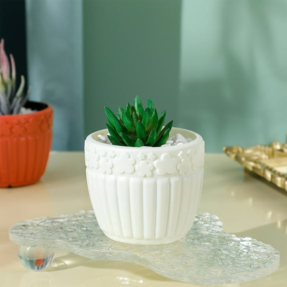 Mini Glazed Imitation Plastic Vase,Compact Tabletop Home Decor,Indoor Small Floral Utensil,Lightweight Simple Style Vase,Multi Scene Home Decoration,Durable Shatterproof Flower Vase