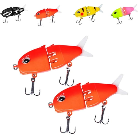 Mini Glide Bait for Bass Fishing Slow Sinking Wide S Motion Smooth Glide Baits Freshwater Saltwater Multi Jointed Swimbait Wobbler colorful Glide Baits for Bass Pike