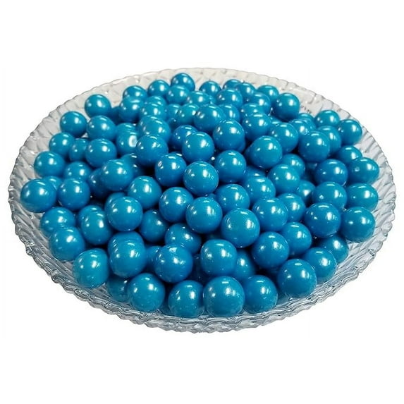Mini Glimmer Gumballs 0.5 Inch (Blue, 2 Pounds)