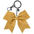 thumbnail image 1 of Mini Glitter Bow Keychain Glitter Gold, 1 of 1