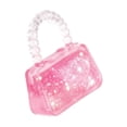 thumbnail image 1 of Mini Glitter Squishy Handbag Toy with Beaded Handle, 1-Piece Pink Sparkle Design, for Girls, Relaxation Squeeze Toy, 1 of 3