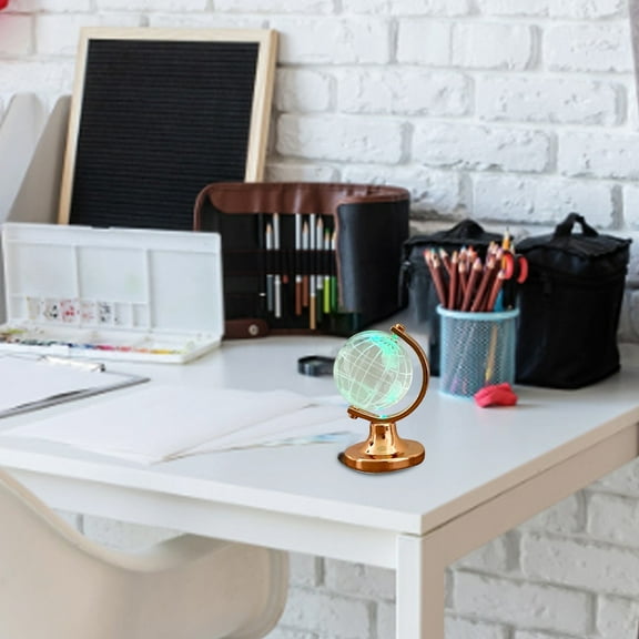 Mini Globe Girl Heart Tabletop Decoration Transparent Desk for Home and Year-Round Display