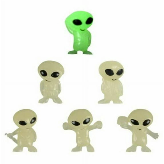 Mini Glow Alien Figures, Prizes/Awards Vending, 1-inch, 100-pieces