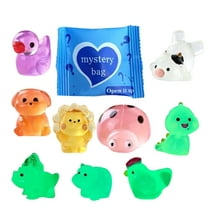 Mini Glow in The Dark Animal Resin Models, Mystery Resin Animals Blind Bag, Mini Luminous Farm Ocean Figures, Animal Miniatures for Fairy Garden Accessories, Random Design(100pcs)
