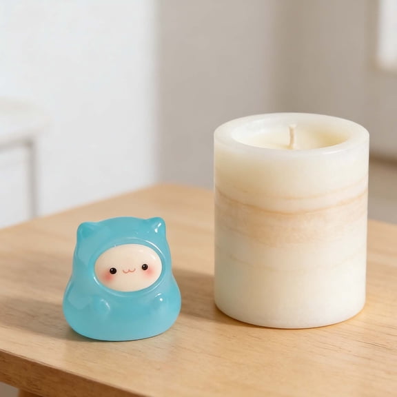 Mini Glow in The Dark Ghost Figurines, Cute Luminous Resin Desk Decor, Small Night Light Ornaments for Home, Party, Gift